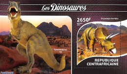 Central Africa 2016 Dinosaurs S/s, Mint NH, Nature - Prehistoric Animals - Prehistorics