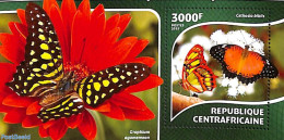 Central Africa 2015 Butterflies S/s, Mint NH, Nature - Butterflies - Repubblica Centroafricana