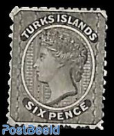 Turks And Caicos Islands 1867 6d, Unused Without Gum, Unused (hinged) - Other & Unclassified