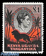 East Africa 1941 1 Pound, Perf. 14, Used, Used Or CTO, Nature - Cat Family - Other & Unclassified