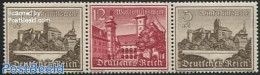 Germany, Empire 1939 3pf+12p+3pf, Strip From Booklet, Mint NH - Neufs