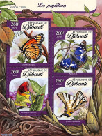 Djibouti 2016 Butterflies 4v M/s, Mint NH, Nature - Butterflies - Djibouti (1977-...)
