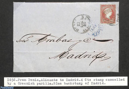 Spain 1856 Cover, See Description In Picture, Postal History - Briefe U. Dokumente