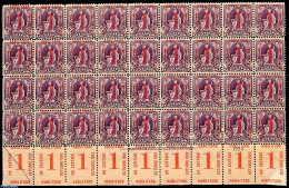Cuba 1902 Sheetlet With 36 Stamps + Printed Border Tabs, Mint NH - Nuovi