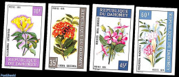 Dahomey 1975 Flowers 4v, Imperforated, Mint NH, Nature - Flowers & Plants - Other & Unclassified