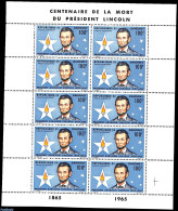 Dahomey 1965 Abraham Lincoln M/s, Mint NH, History - American Presidents - Other & Unclassified