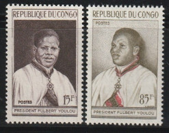 CONGO - N°136A/B ** (1960) Abbé Fulbert Youlou - Ongebruikt