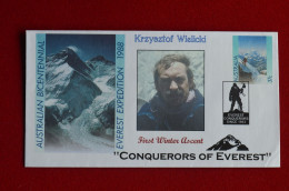 1988 Australia Bicentennial Special Conquerors Of Everest Stationery Peter K. Wielicki Mountaineering Escalade Alpinisme - Klimmen