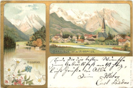 Garmisch Mit Der Zugspitze - Litho - Garmisch-Partenkirchen