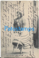 229694 SPAIN ESPAÑA JULIA VELASCO ACTRESS COLECCION CANOVAS CIRCULATED TO UK POSTAL POSTCARD - Sonstige & Ohne Zuordnung