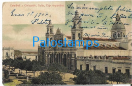 229695 ARGENTINA SALTA CATEDRAL Y OBISPADO BREAK POSTAL POSTCARD - Argentinien