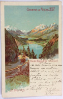SUISSE : St Moritz, Haute Engadine - Chemins De Fer De L'Est - 1902 - Trains