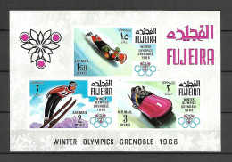 Fujeira 1968 Winter Olympic Games - GRENOBLE IMPERFORATE MS MNH - Fudschaira