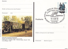 Deutschland Germany Ganzsache/postal Stationary 1996 100 Jahre Trossinger Eisenbahn 4/98 FDC - Privatpostkarten - Ungebraucht