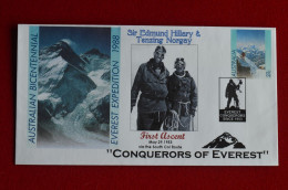 1988 Australia Bicentennial Special Conquerors Of Everest Stationery Tenzing Hillary Mountaineering Escalade Alpinisme - Klimmen