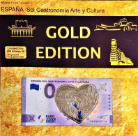 0-Euro VEEN 01 2020 Gold-Weiss-Druck ESPANA SOL GASTRONOMIA ARTE Y CULTURA  Im FOLDER - Essais Privés / Non-officiels