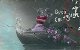 Cc639 Cartolina Fotografica  Tematica Innamorati Coppia Couple Buon Onomastico - Other & Unclassified