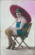 Cc641 Cartolina Fotografica Coloraise Tematica Donne Donnina Costume Lady Woman - Autres & Non Classés