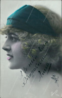 Cc675 Cartolina Fotografica Coloraise Tematica Donne Donnina Cappello Lady Woman - Other & Unclassified