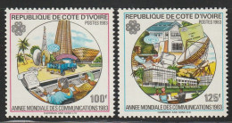 COTE D'IVOIRE - N°666A/B ** (1983) Communications - Côte D'Ivoire (1960-...)
