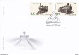 Kroatien / Croatia 2016 Lokomotives FDC Mi 1244/1245 - Eisenbahnen