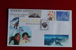 2004 Hong Kong Stamp Expo Special Cover Youngest Person To Ascend Everest Age 15 Tshera Mountaineering Escalade Alpinism - Klimmen