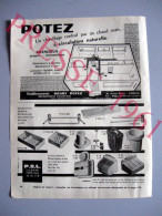 Format 31 X 23 Cm Publicité 1961 Etablissements Henry Potez Paris Chauffage Central + PSL 2 Rue De La Paix Pantin - Publicités