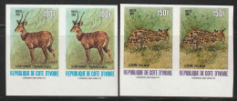 COTE D'IVOIRE - N°701A/B X2 ** (1984) Animaux - NON DENTELE - - Ivory Coast (1960-...)