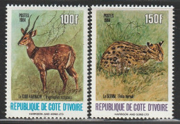 COTE D'IVOIRE - N°701A/B  ** (1984) Animaux - - Côte D'Ivoire (1960-...)