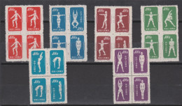 CHINE ,sports En Bloc De 4,  N°  933+934+935+936+938+940,   Cote 168€ ( SN24/7/29) - Unused Stamps