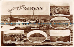 R160228 Greetings From Girvan. Multi View. Henderson. RP. 1956 - Monde