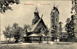 CPA Karpacz Górny Brückenberg Krummhübel Riesengebirge Schlesien, Kirche Wang - Schlesien