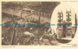 R648001 Westminster Abbey. From Air And Earth. Aerofilms. Series. A. No. 22. Air - Monde