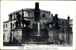 CPA Roma Rom Lazio, Piazza Del Quirinale, Fontana E Colossi - Other & Unclassified