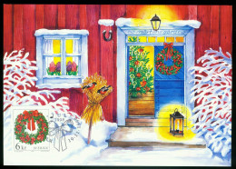 Mk Sweden Maximum Card 1998 MiNr 2087 | Christmas. Flowers. Lingonberry Wreath #max-0138 - Maximumkaarten (CM)