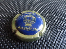 CAPSULE DE CHAMPAGNE : SALMON - N°18h Bleu Foncé, Contour Or - Altri & Non Classificati