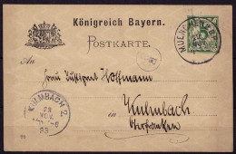 Bayreuth-Kulmbach Bayern 1899 Karte Distributions/Briefträgerstempel B3 (b786 - Autres & Non Classés