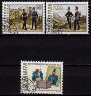 Liechtenstein Mi.1020-22 Used Militärkontigents Von 1866, 1991    (c128 - Autres & Non Classés