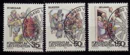 Liechtenstein Mi.1008-10 Used Winterbräuche Silvester 1990  (c132 - Autres & Non Classés