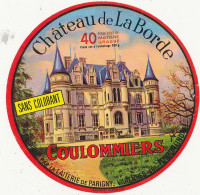 J C O 993  ETIQUETTE DE FROMAGE  COULOMMIERS   CHATEAU DE LA BORDE   LAITERIE DE PARIGNY - Käse