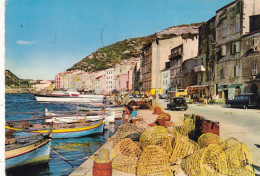 20. 2A. BONIFACIO .CPSM.  LES QUAIS. BATEAUX LANGOUSTIERS. ANNEE 1967 + TEXTE - Other & Unclassified