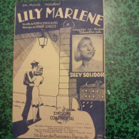 Partition Musicale *  Lily Malene  Par Suzy Solidor Editions Continental 1940 - Scores & Partitions