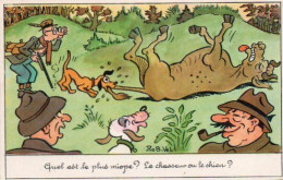 4V5Hy    Chasse Chasseur Humour Illustrateur Rob Vel En TBE Chasseur Et Chien Myopes - Caza