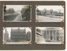 REAL PHOTO ANCIENE Belgique - Bruxelles - Brussel 1928 - 4 Old Photos - Places