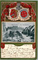 68 MULHAUSEN - Rathausplatz (carte Gaufrée) - Mulhouse