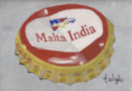 J6-125 Litografía Cerveza Malta India Puerto Rico. The Jaded Collection. - Publicité