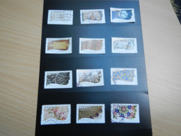 Série De 12 Timbres Autoadhésifs Oblitérés France, N°253 à 264, Année 2009 - Used Stamps