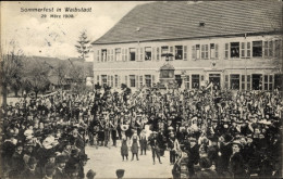 CPA Waibstadt In Baden, Sommerfest 29. März 1908, Festgesellschaft, Denkmal - Autres & Non Classés