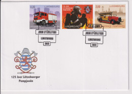 LUXEMBOURG FDC 2 / 2009 FIRE TRUCKS - FDC