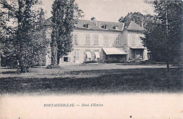 Cpa FONTAINEBLEAU 77 Hôtel D' Estrées - ( Côté Parc, Actuelle Sous Préfecture ) - Fontainebleau